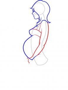 231x302 How To Draw Pregnant Women, Step