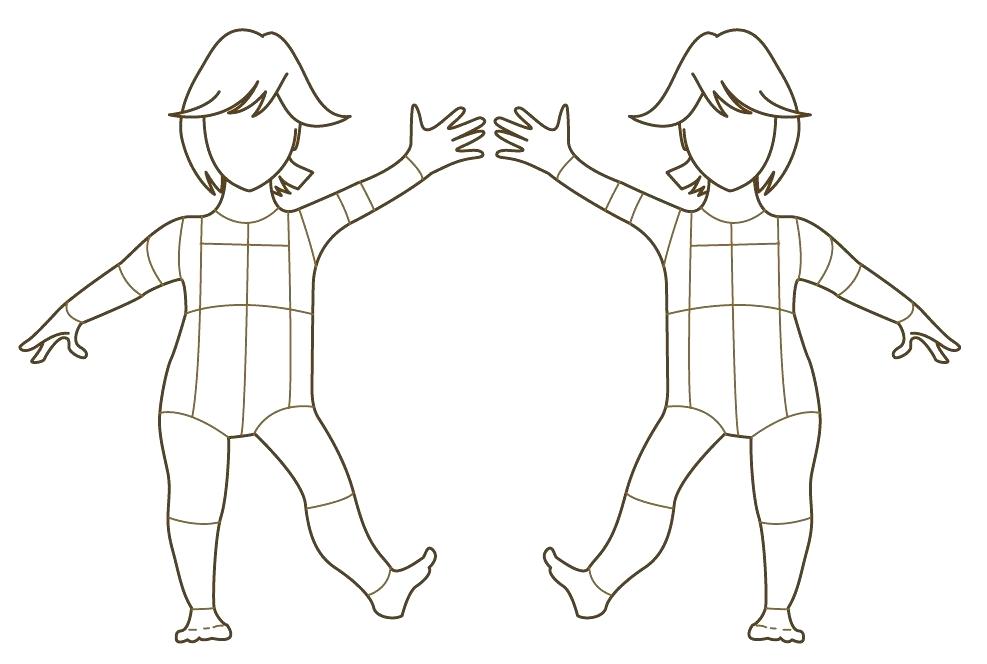 987x664 Model Sketch For Clothing Design Fashion Template Cartoon Bodies