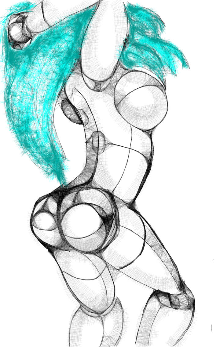 707x1131 Female Robot Body Sketch