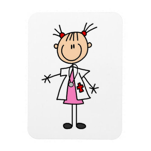 500x500 Female Doctor Stick Figure Flexible Magnets Stick Figures