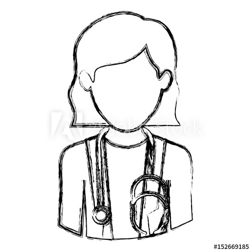 500x500 Monochrome Blurred Contour With Half Body Of Faceless Female