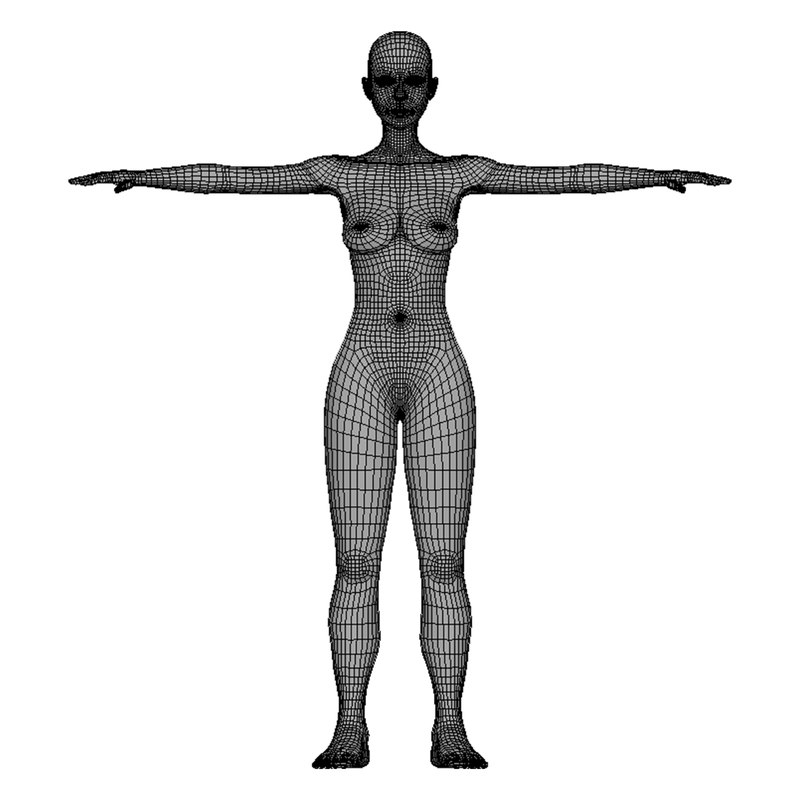 800x800 Model Female Human Base