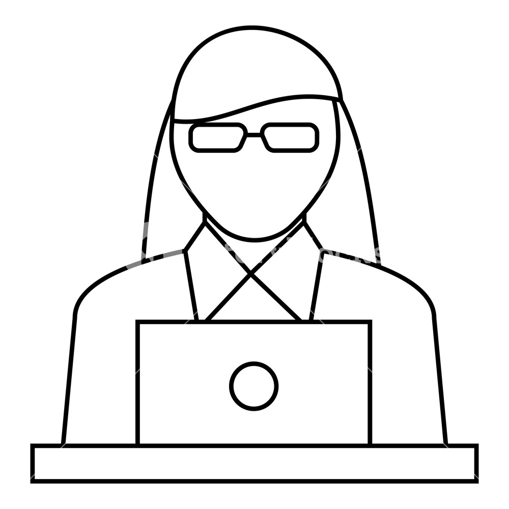 1000x1000 Female Consultant Icon Outline Illustration Of Female Consultant
