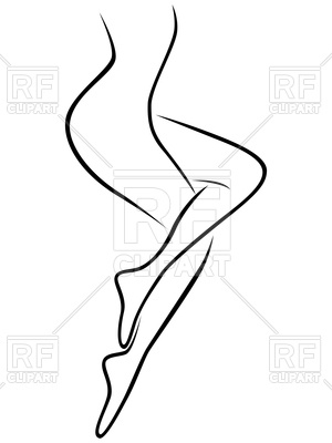 300x400 Abstract Outline Of Female Legs Vector Image Of People Natareal