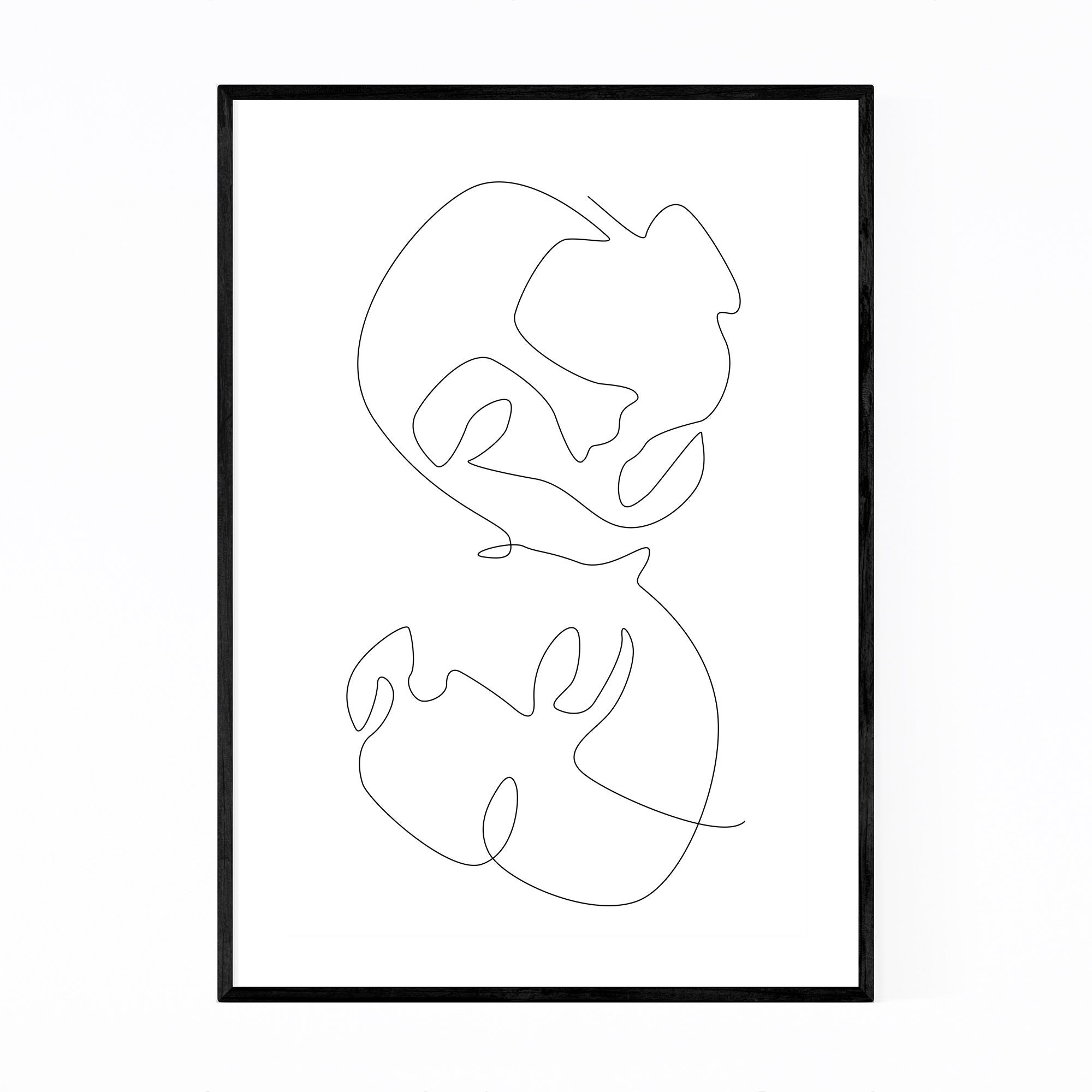 2000x2000 Shop Noir Gallery Minimal Female Face Line Drawing Framed Art