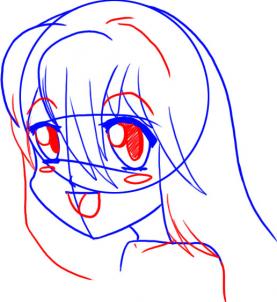 277x302 How To Draw Manga Style Female Faces, Step