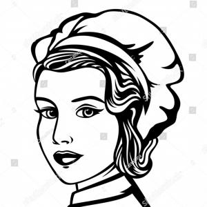 300x300 Stock Photo Face Of Beautiful Woman Sketch Portrait Black