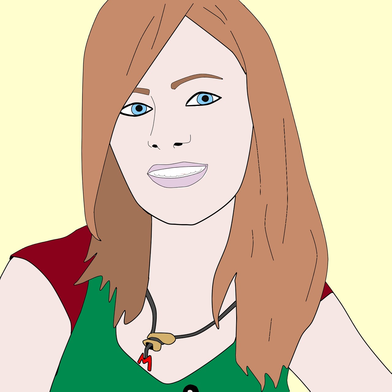 1280x1280 Woman, Illustration, Portrait, Face, Drawing