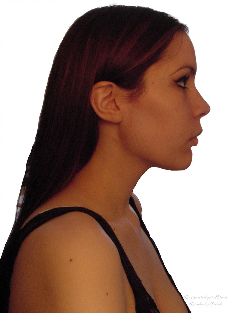 763x1048 Female Face Profile Stock