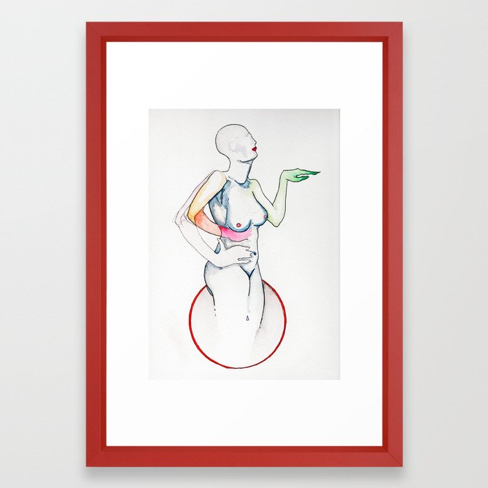 700x700 Martini, Surreal Female Figure, Nyc Artist Framed Art Print