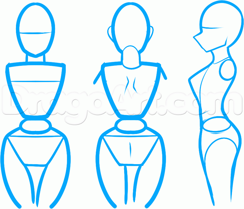 794x680 How To Draw Anime Body Figures, Step