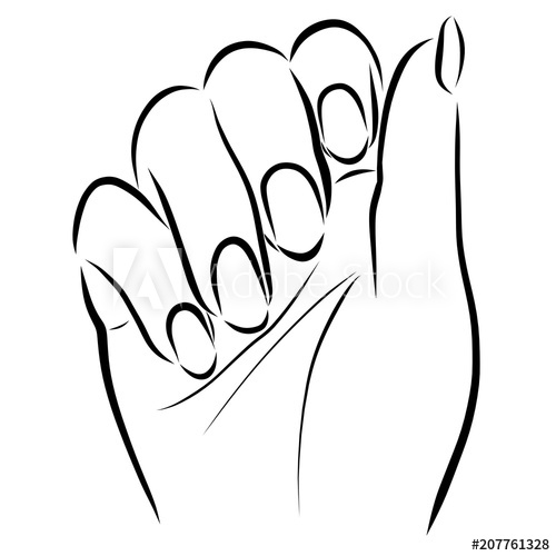 500x500 Female Hand With Neat Nails