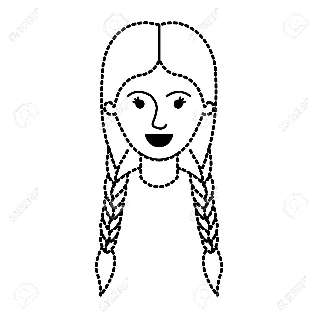 1300x1300 Braided Hair Silhouette