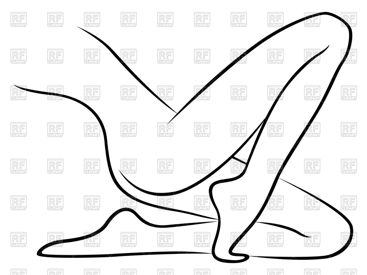1200x900 Graceful Female Legs, Hand Drawing Vector Image Of People
