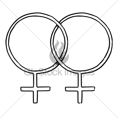 500x500 hand drawing female and female symbol illustration gl stock images
