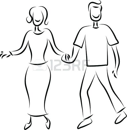 441x450 Couples Holding Hands Drawings How To Draw Holding Hands Step