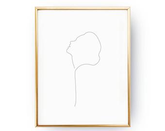 340x270 Minimal Woman Head Etsy