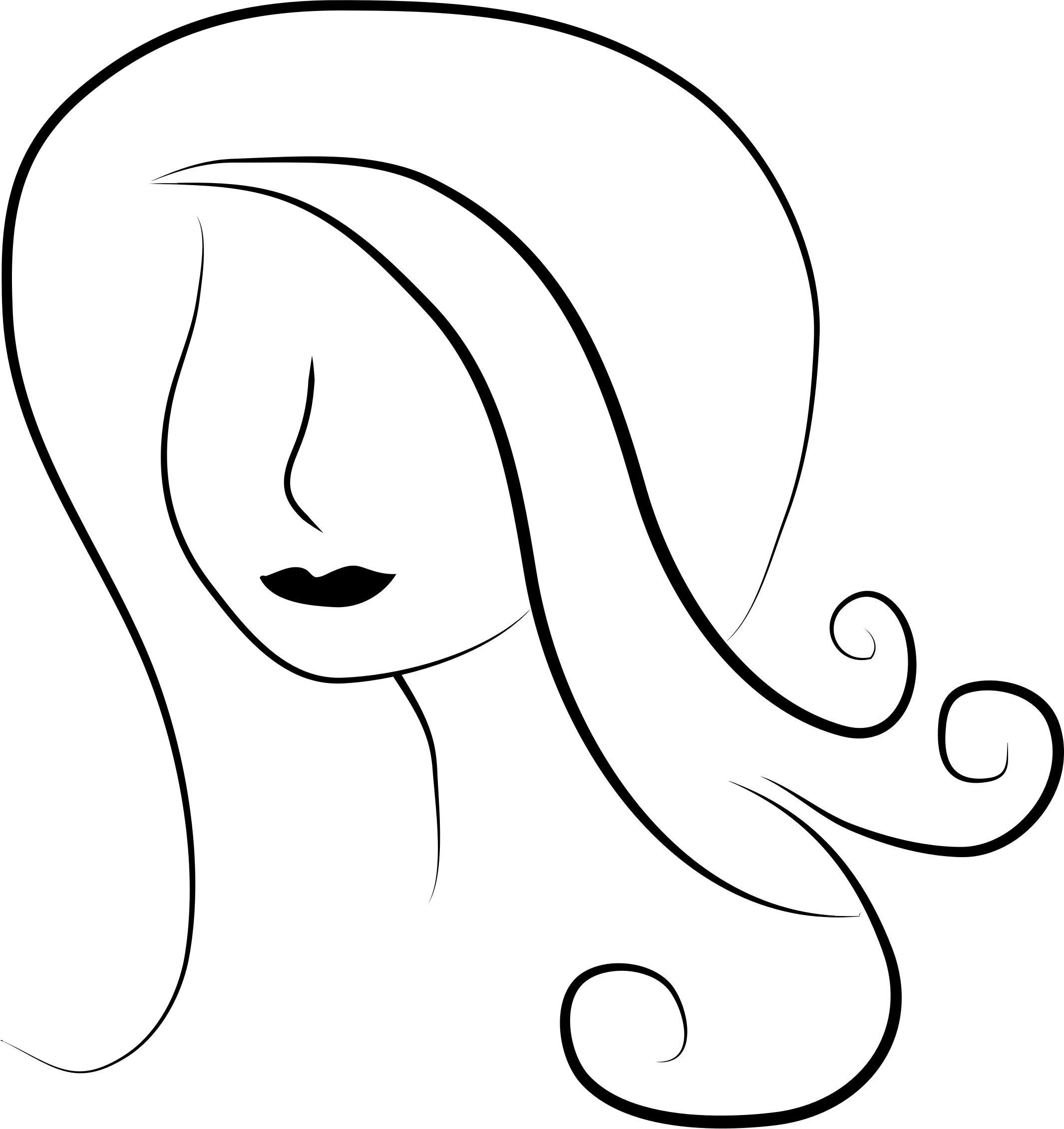 2131x2263 Stylized Female Head Line Art Icons Png