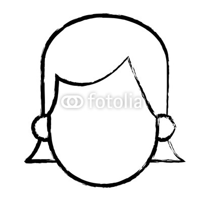 400x400 Faceless Head Girl Female People Sketch Vector Illustration Buy