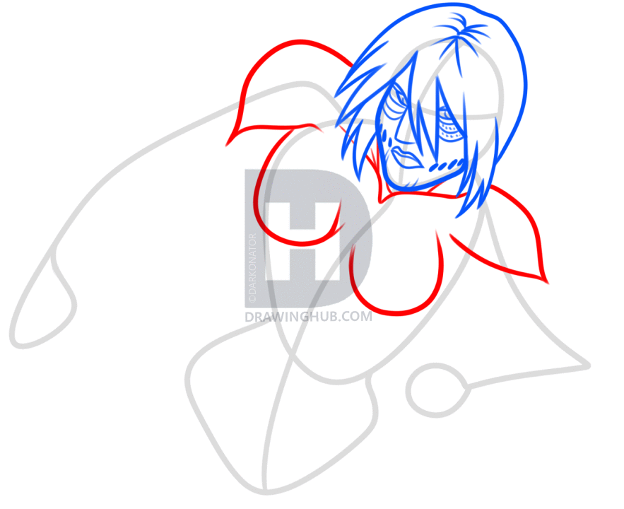 883x720 How To Draw The Female Titan, Step