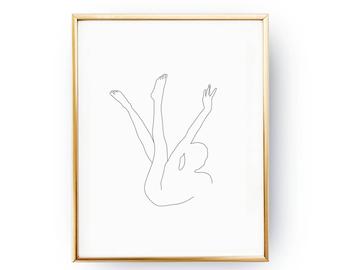 340x270 Line Drawing Legging Etsy