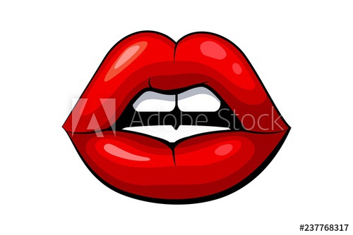 500x334 Red Female Lips On A White Background Manifestations Of Emotion