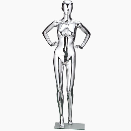 550x550 China Plastic Realistic Store Display Chrome Silver Wholesale