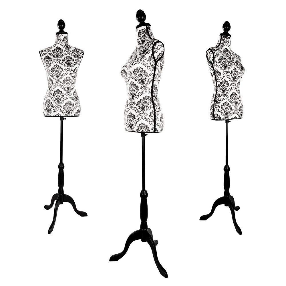 1000x1000 female mannequin torso dress form tripod stand display