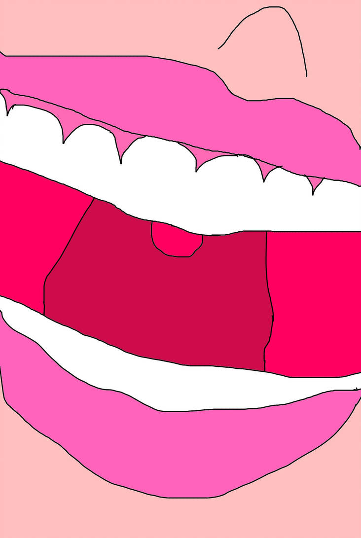 732x1091 Female Mouth Digital Drawing