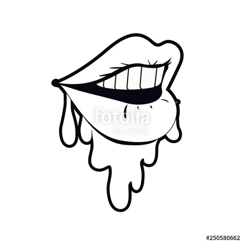 500x500 Female Mouth Dripping Isolated Icon Stock Image And Royalty Free