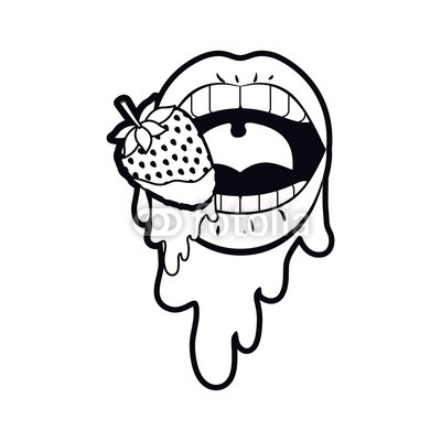 400x400 Female Mouth Dripping With Strawberry Fruit Buy Photos Ap