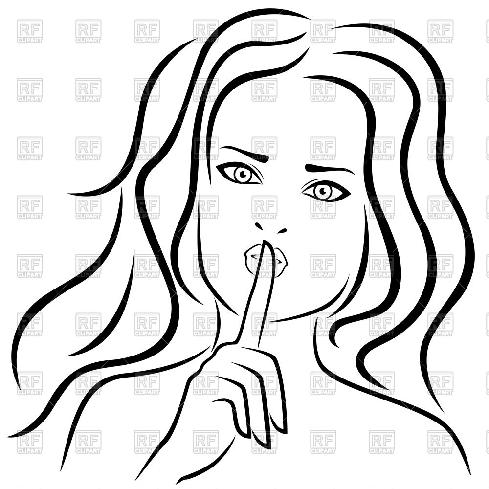 1000x1000 Abstract Young Woman Gesticulated With Her Finger