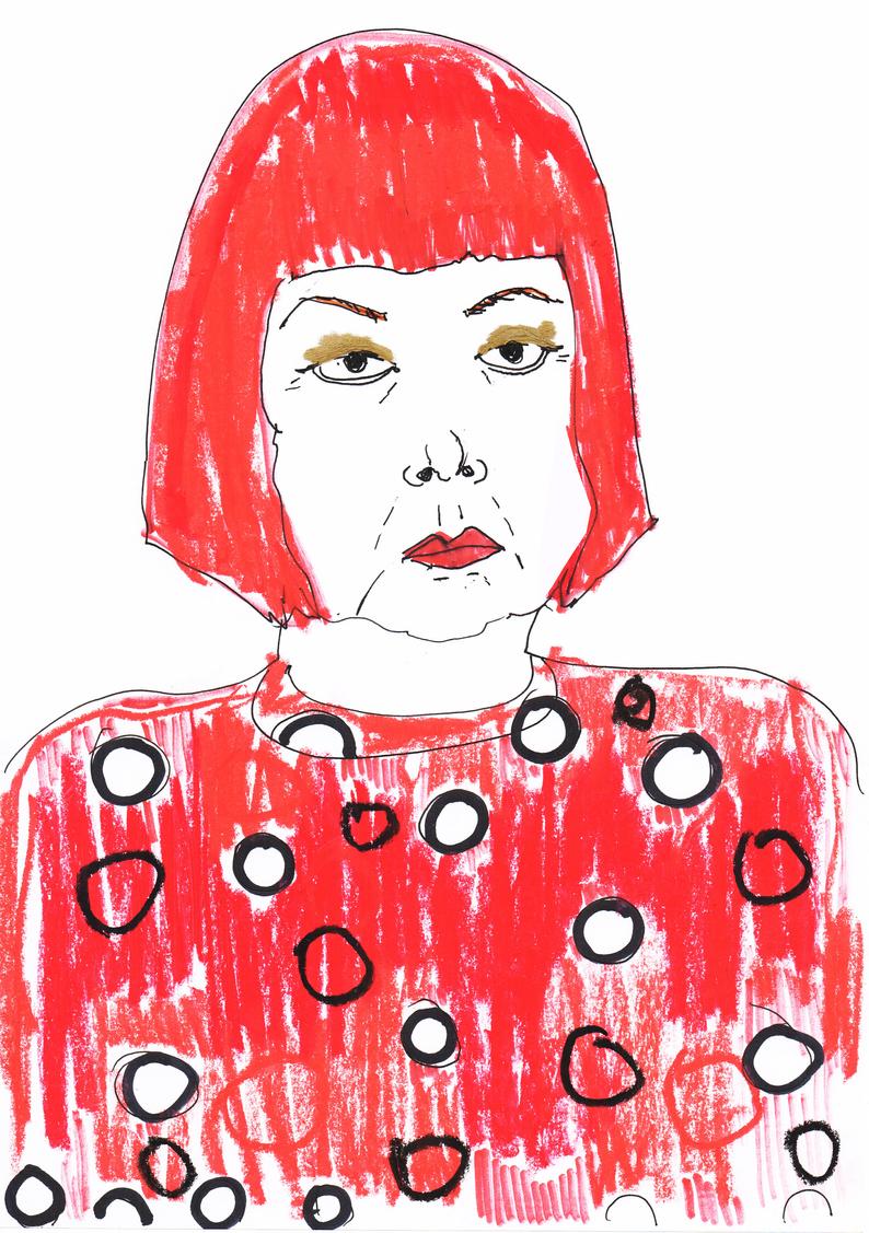 794x1127 Yayoi Kusama Drawing Special Edition Print Portrait