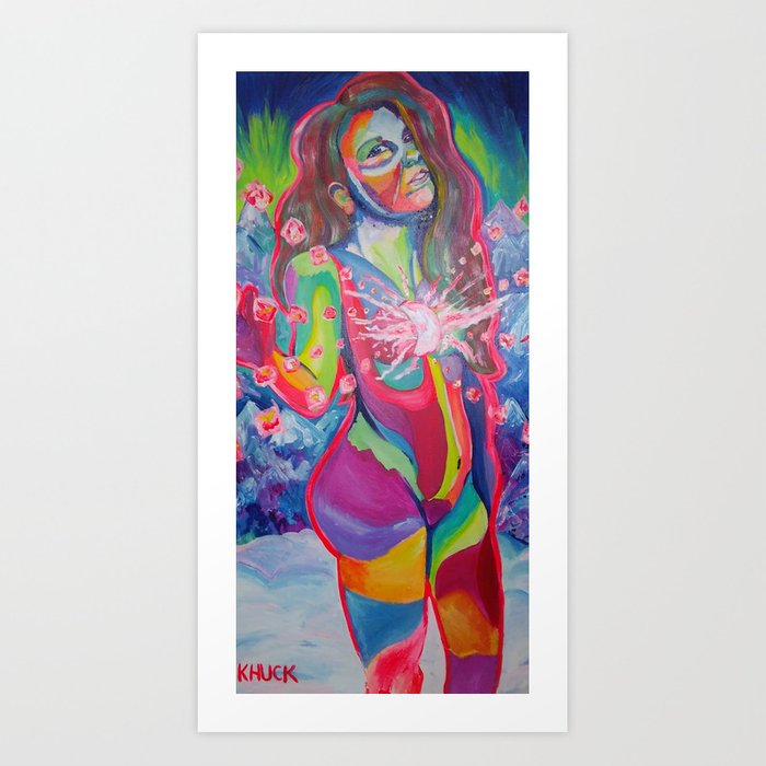 700x700 Healing, Abstract Female Portrait Art Print