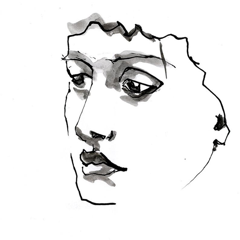 794x794 Origial Portrait Drawingblack And White Artfemalefigurative Etsy