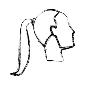 300x300 Female Profile Royalty Free Vectors