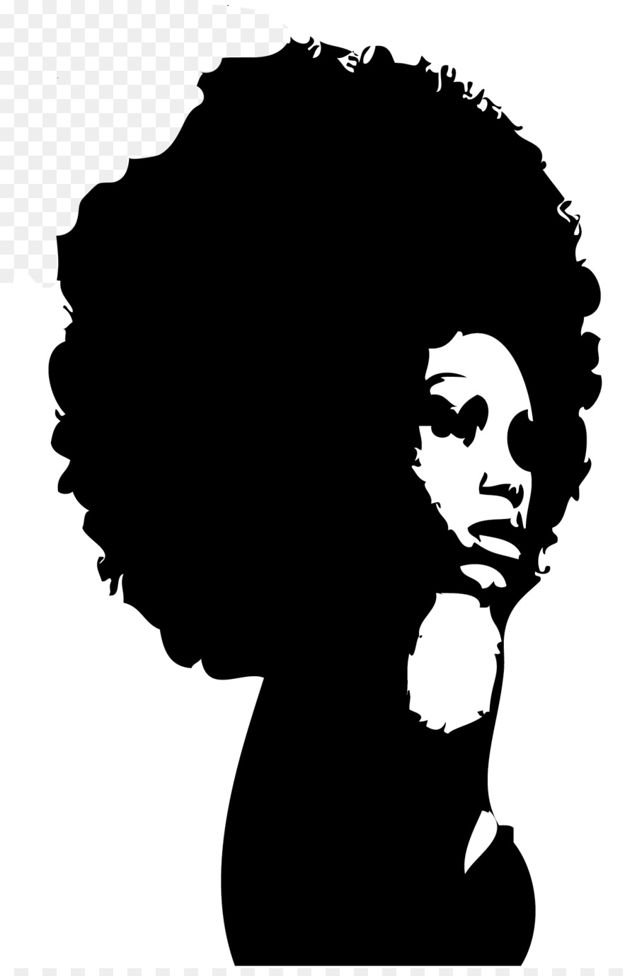 900x1380 Silhouette Drawing Afro For Free Download