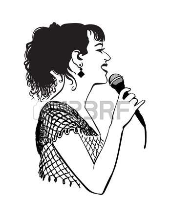 350x450 Drawn Singer Female Singer