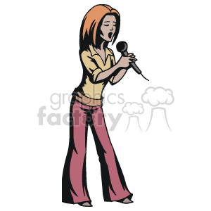 300x300 Female Singer Clipart Royalty Free Clipart