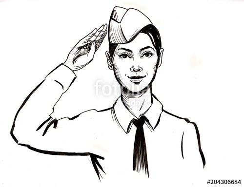 500x384 beautiful saluting woman soldier stock photo and royalty free