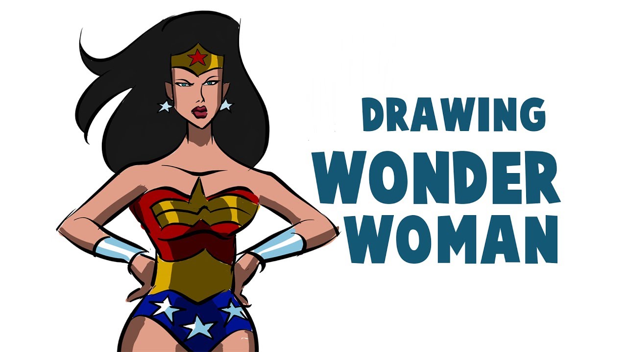 1280x720 drawing wonder woman cartoon how to draw wonder woman