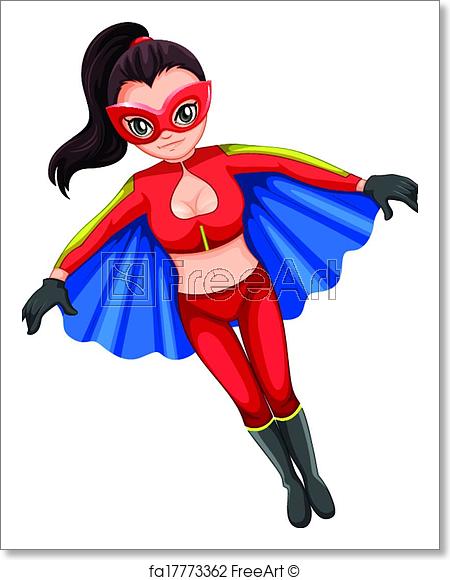 450x580 Free Art Print Of A Female Superhero Illustration Of A Female