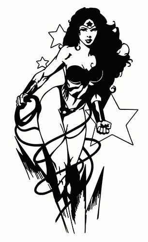 306x500 Wonder Woman Logo Drawing