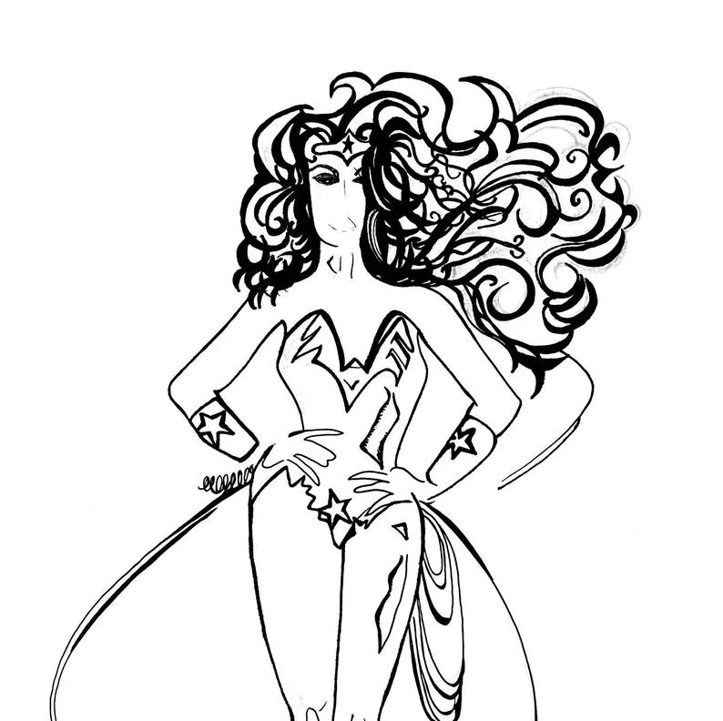 794x792 Wonder Woman Print Birthday Female Strength Super Hero Etsy