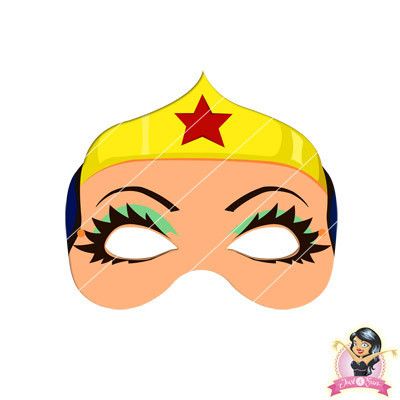 400x400 Childrens Diy Printable Wonder Woman Mask In Birthday Ideas