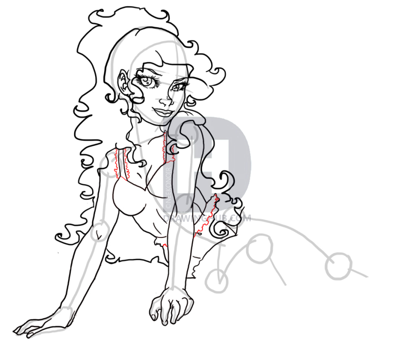 859x720 how to draw female figures, female figures, step