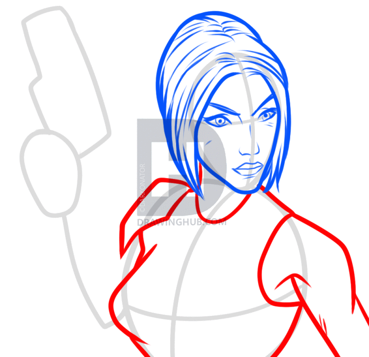 744x720 How To Draw Maya From Borderlands, Step