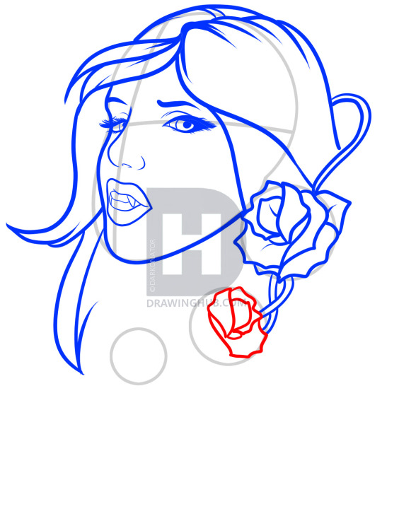 564x720 How To Draw A Vampire Tattoo, Vampire Tattoo, Step
