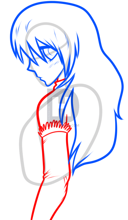 419x720 How To Draw An Anime Vampire Girl, Step