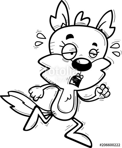 413x500 Exhausted Cartoon Female Wolf Stock Image And Royalty Free Vector